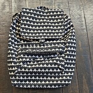 Canvas Heart Pattern Backpack